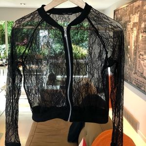 Long sleeve lace cover up from Zara